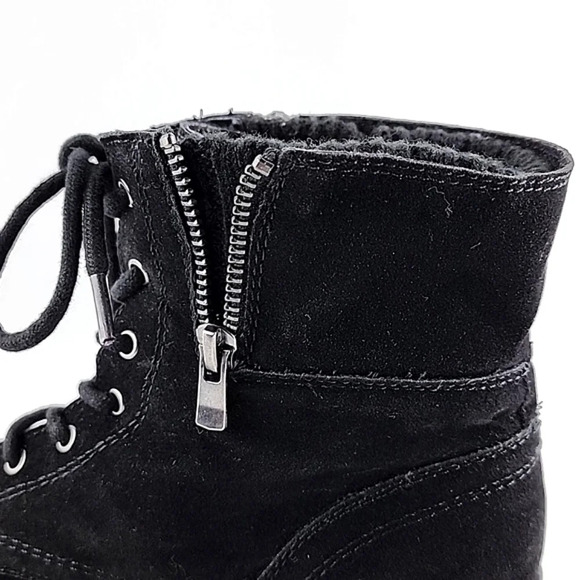 Lexi & Abbie Devon Women's Black Suede Lace Up Ankle Boots Size 6.5 - Picture 12 of 16